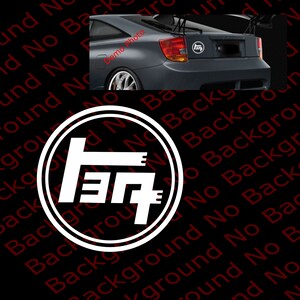 Vintage Circle Round TEQ Japanese JDM Window Fender Die Cut No Background Vinyl Decal Fits Corolla 86 Sienna Supra 86 Sport Car TY008