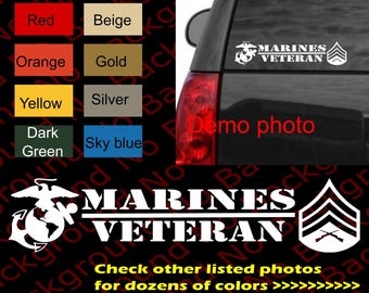 USMC E-5 Sgt. Decal - USMC Rank Decals - Foto 6