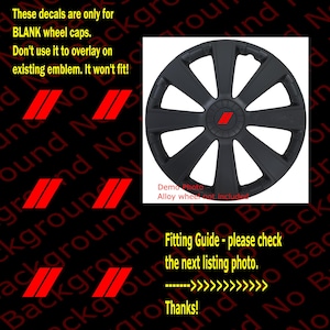 Many Colors- Set of 6 pieces x Racing Stripes/Dashes Wheel Center Cap No Background Die Cut Vinyl Decal RC127
