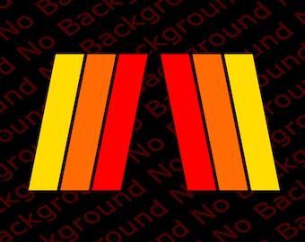 Many Colors & Sizes - Retro Racing Stripes Rainbow Vinyl Die Cut Decal Fits 4RUNNER Tacoma Tundra Off Road 4x4 All Wheel Drive Sports TY009