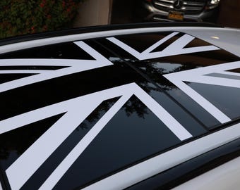 Union Jack Moonroof Panoramic Vinyl Roof Decal British UK Flag Die Cut Sticker fits Gen 4 Mini Cooper Countryman U25 2025 & up