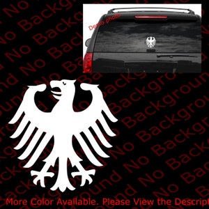 Many Colors -  GERMAN EAGLE FLAG Die Cut Vinyl Decal Car Window/Phone Sticker Silhouette for Mini Bmw Mercedes Benz Euro Germany Car AM003