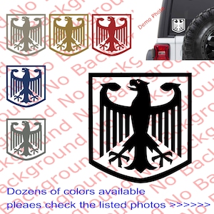 German Heraldry EAGLE FLAG Die Cut Vinyl Decal Car Window/Phone Sticker Silhouette for Off Road 4x4 Europe Germany Car AM002