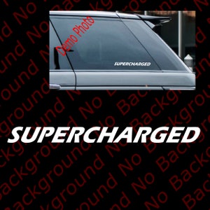 Supercharged Door Handle Fender Racing Sports Alloy Wheel Spoke Car Window Vinyl Die Cut Decal Fits Performance Civic 86  RC114