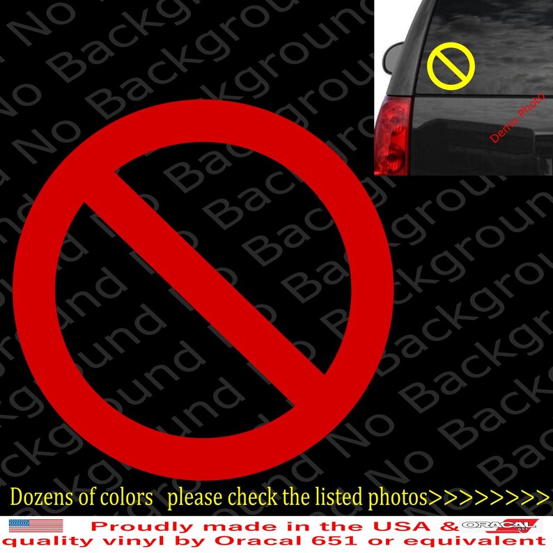 Stop No Entry Enter Warning Sign Symbol Emblem Business Vinyl Decal Die ...