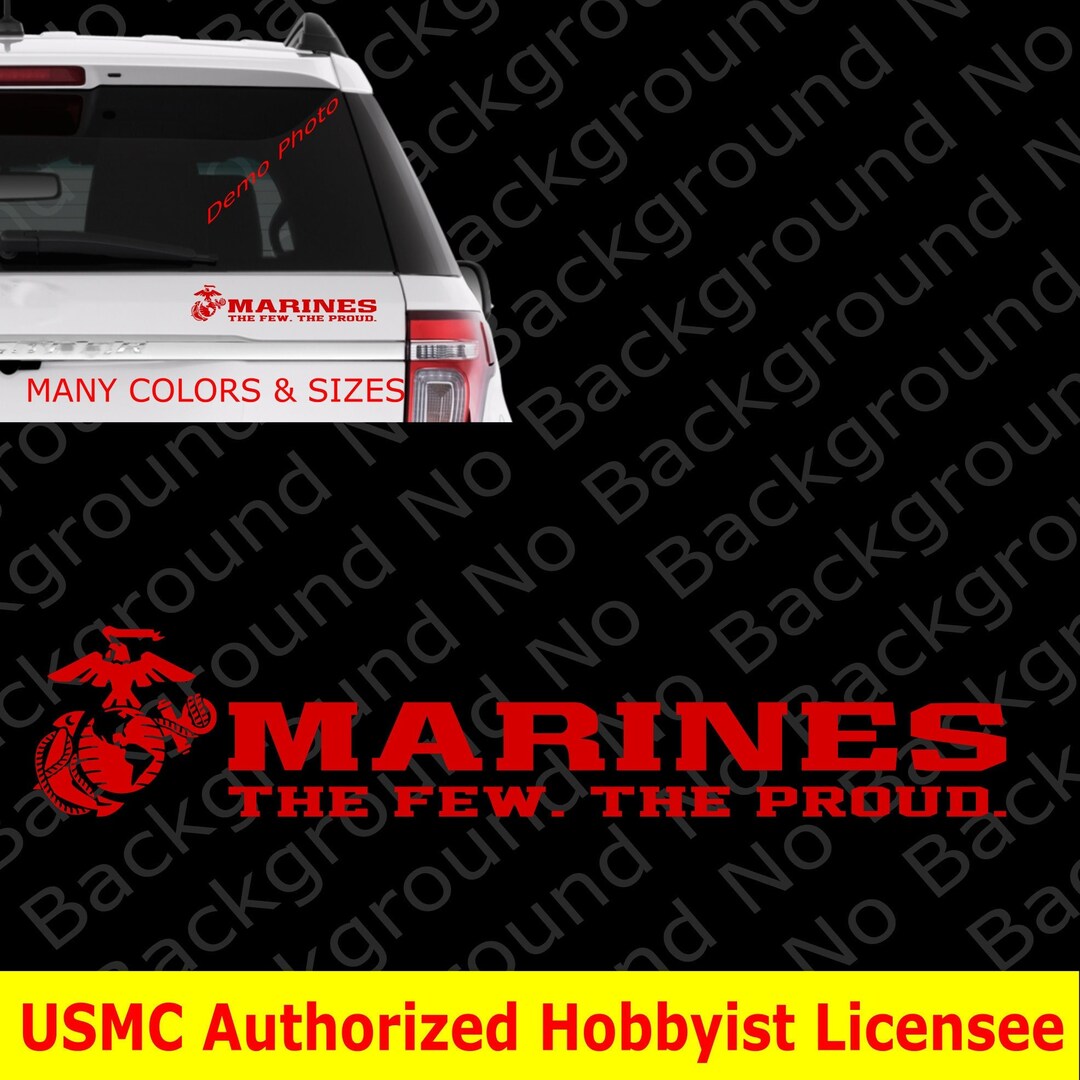 SEMPER FIDELIS Vinyl Decal With EGA – Choose From 25 Colors! USMC Marine Corps