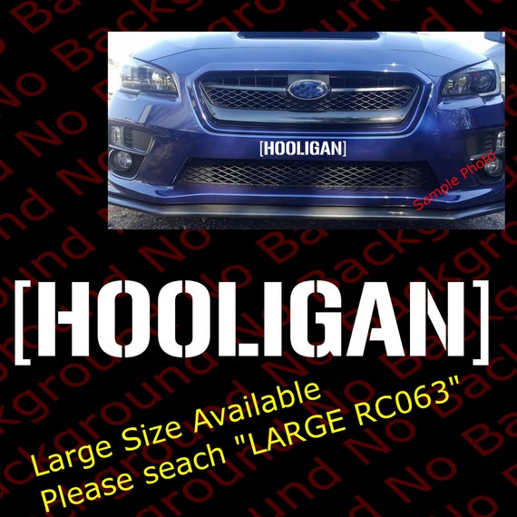 HOOLIGAN Small to Large Car Window Stickers Decals