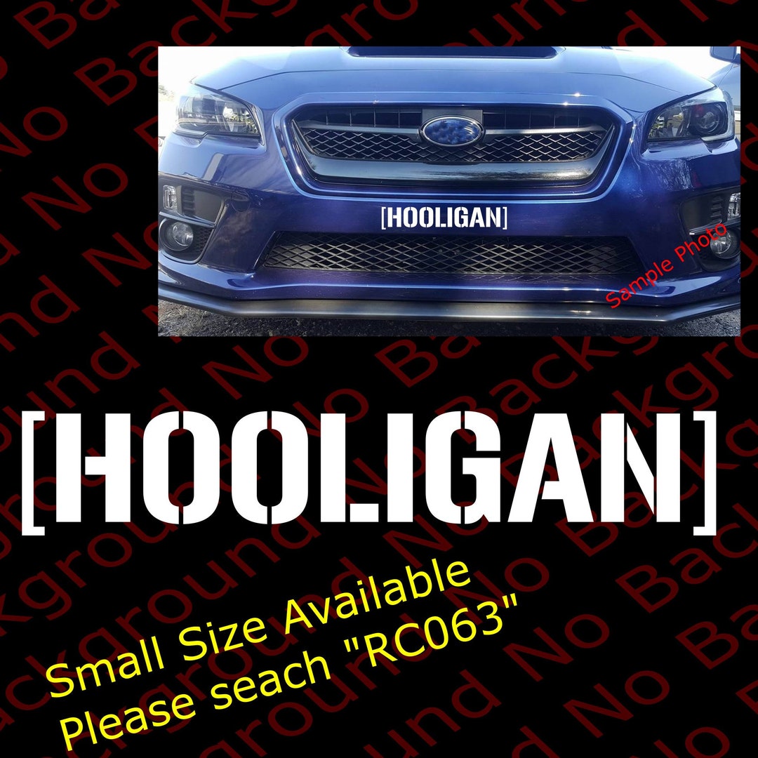 Many Colors Large HOOLIGAN Car Window Fender Die Cut No Etsy