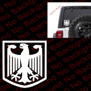 GERMAN Mighty EAGLE FLAG Die Cut Vinyl Decal Car Window/Phone Sticker Silhouette for Off Road 4x4 Europe Germany Car AM002