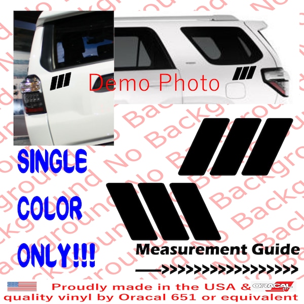 Many Colors & Sizes - Matte Black Retro Racing Stripes Rainbow Vinyl Die Cut Decal Fits 4RUNNER Tacoma Tundra All Wheel Drive Sports TY009