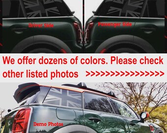 Union Jack Trunk Side Window Vinyl Roof Decal British UK Flag Die Cut Sticker fits Mini Cooper Countryman F60 2017 - 2023