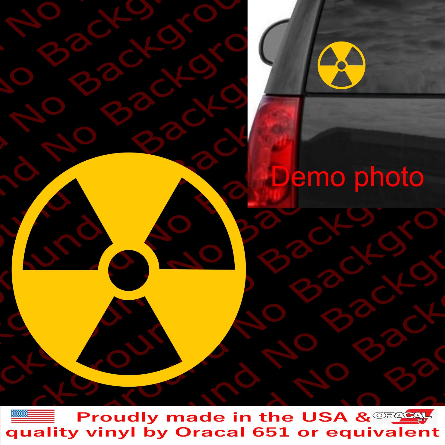 Nuke Button Sticker Nuke Radioactive Sticker Vinyl Decal Nuclear Bio Hazard Warning for Car ...