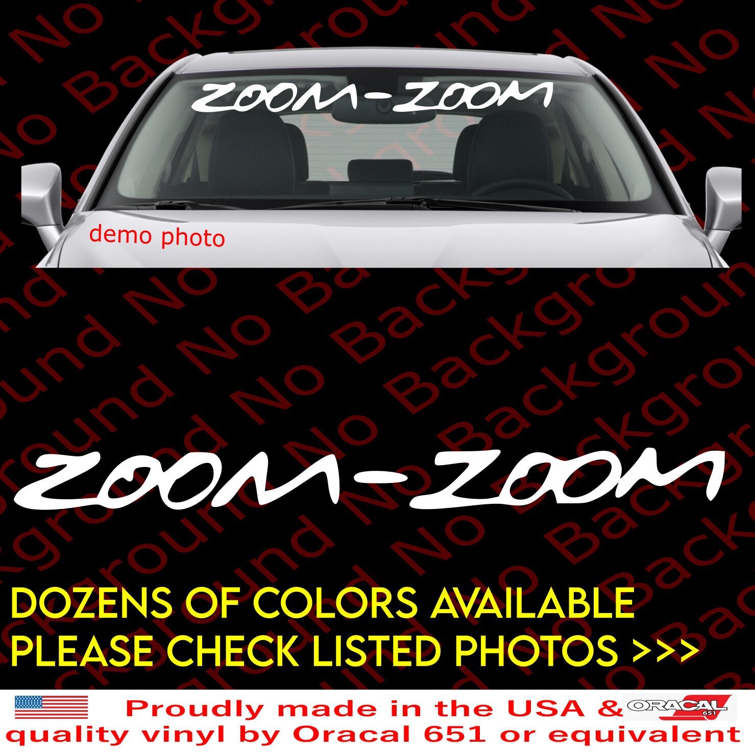 Zoooooom Sticker Zoom-zoom Vinyl Die Cut Decal Sticker Funny Zoom Zoom for Car Truck ...