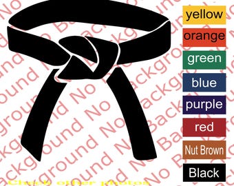 Karate Taekwondo Level Color Belt Vinyl Decal Die Cut Sticker for Proud of Your Material Art Skill | Good for Car Window Bumper Fender SP067