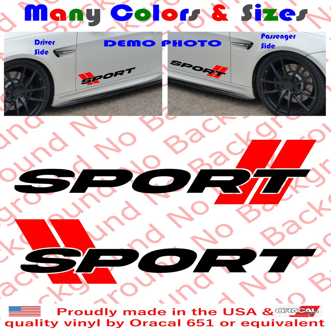 Street Racing Colors Many Colors & Sizes - PAIR X Street Racing Stripe SPORT Decals ...
