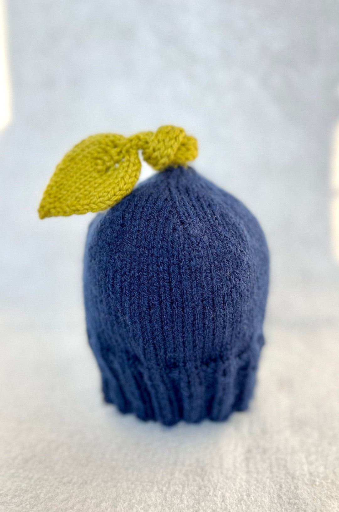 Navy Blueberry Hat With Ribbed Brim for Babies Toddlers Etsy