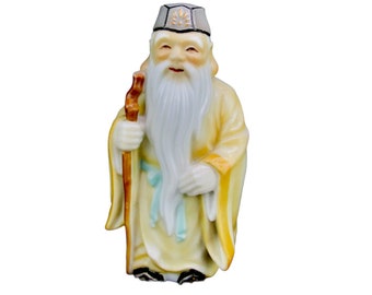 トシカネ 寿老人 塩入れ/手描き有田焼/トシカネ 日本製陶器/長寿の守護神