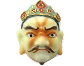 Toshikane KOMOKUTEN Button 広目天 Guardian Deity トシカネ Four Heavenly Kings KOJIMA Art Porcelain Six Buddhist Deities Japanese Arita Ceramic