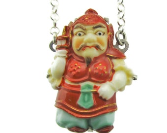Toshikane BENZAITEN Button/ 7 Fortune Gods Arita Porcelain /seven