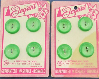 8 botones verdes por ELEGANTE / Tamaño 30 (3/4 pulgadas) / Plástico lavable / PARA ganchillo - Fabricación de muñecas - Tejido - Scrapbooking -Joyería - Artesanía, Costura