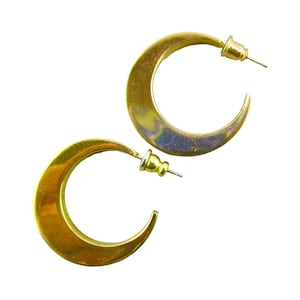 Charles Albert 1&quot; Hoop Earrings/ Alchemía - Zero Karat Gold /Not Plated, Gold tone /Nickel & Lead-free /Non-Tarnish lacquered/Hypoallergenic