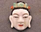 トシカネ Toshikane KWANNON Button Goddess of Mercy Kannon Bodhisattva (Bosatsu) KOJIMA Art Porcelain Six Buddhist Deities Japanese Arita Ceramic