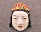 トシカネ Toshikane KISHOTEN Button Shinto Goddess of Happiness and Beauty KOJIMA Art Porcelain Six Buddhist Deities Japanese Arita Ceramic