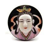 Toshikane BENZAITEN Button 7 Fortune gods Arita Porcelain Seven Lucky gods 七福神 Shichi Fukujin Seven Immortal gods Feng Shui Beauty