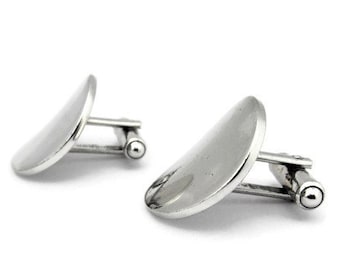 Gravierbare Scheiben Manschettenknöpfe /Runde Siegel Fronten/Silvertone Disc /Highly Poliert Chrome Finish/Bullet Toggles/Unisex Anzug & Krawatte Zubehör