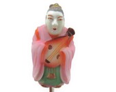 Toshikane Japan BENZAITEN Spoon Full Length Seven Fortune god Hand Painted Arita Porcelain Demitasse Sterling Silver Feng Shui BEAUTY
