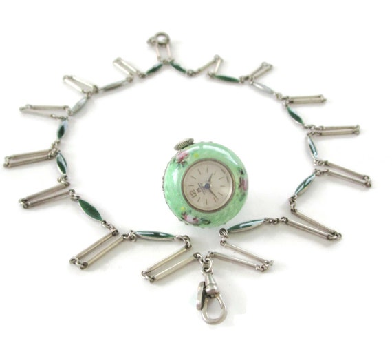 Bucherer Guilloché Ball Watch Necklace/925 Sterli… - image 9