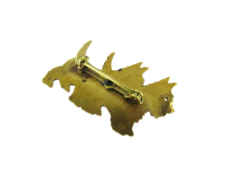 Double Scottie Name Pin Engraved ANN Scottish Terriers Victorian Two dogs Dog Lovers Gold Filled Brooch