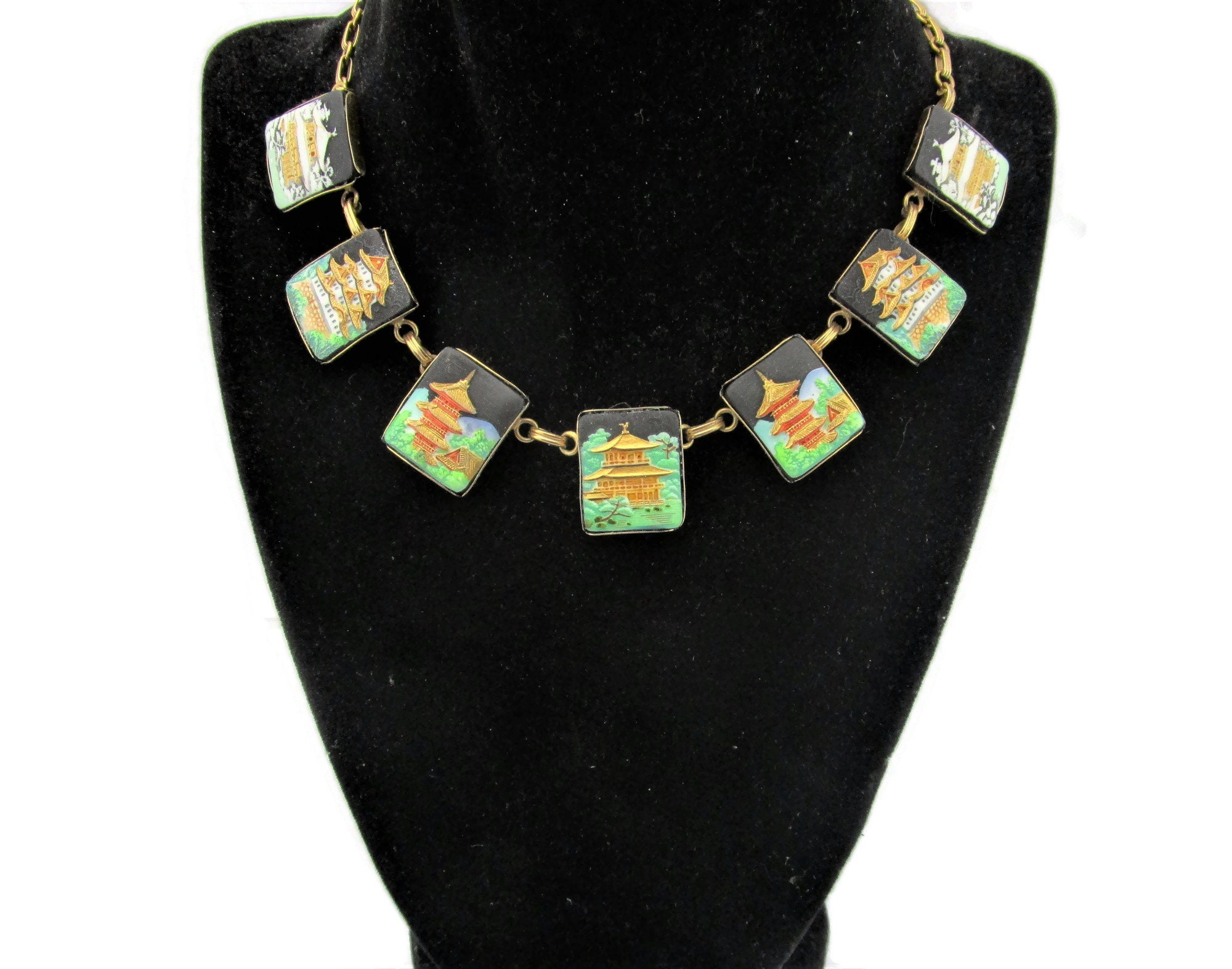 ヒスクローネ　ジュエリー　飾り トシカネ Toshikane Necklace/historical Landmarks of Japan/12k Gold