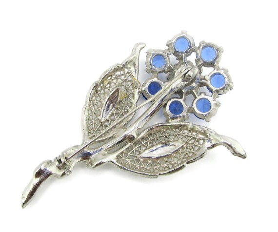 Art Deco Blumenthal flower brooch/ Single Stem Fi… - image 6