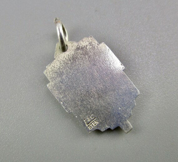 Art Deco 925 Swimming Charm/L&C Sterling Silver/ … - image 3