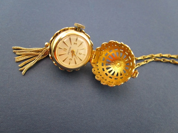 PEDRE Hidden Watch Necklace/mandalay Filigree Ball /star Weave