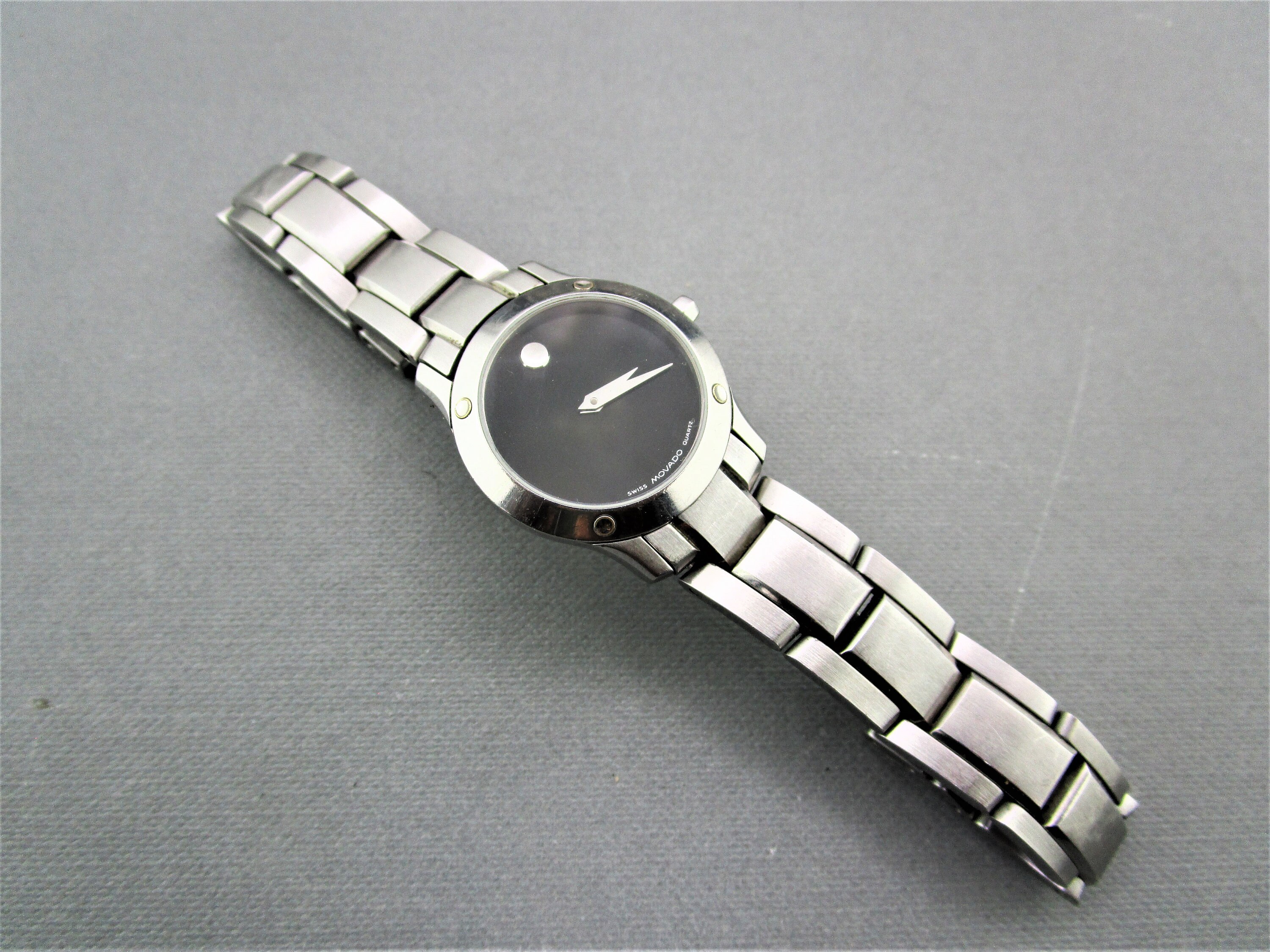 Movado Women\'s Watch 3600572 Museum Swiss Quartz Silver Dial Black Leather Band Movado Museum Watch Leather Strap | Mercari main image 3