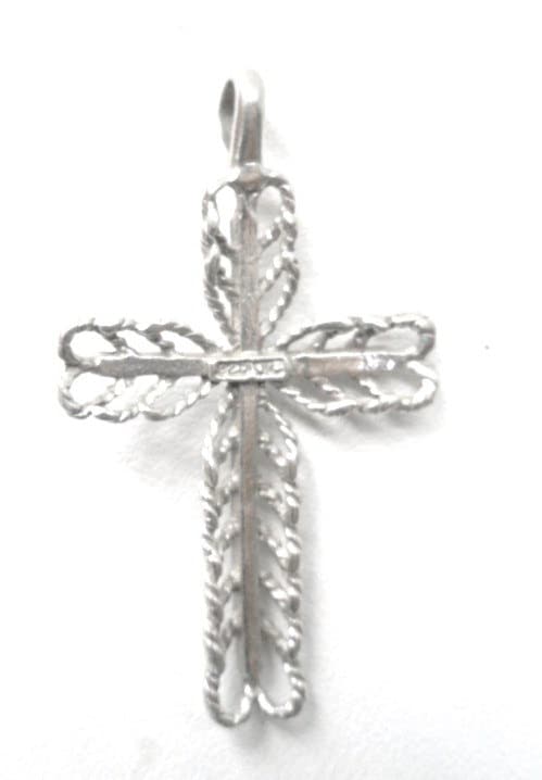 Vintage 925 Sterling Silver Filigree Cross Pendant - Etsy