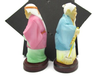 俊兼 高砂の老夫婦 置物/尉(尉)姥(媼)の置物 上頓婆/夫婦夫婦縁結び