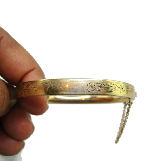 1/20 12K G.F. アンティークゴールドバングル Vintage 1/20 12k GF Gold Filled CA Stamped Flower Brooch Pin