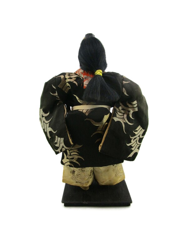 1930年代 弁慶合成人形/山伏仏像/11インチ 僧侶~ 刀/袴ズボン＆狩衣/漆