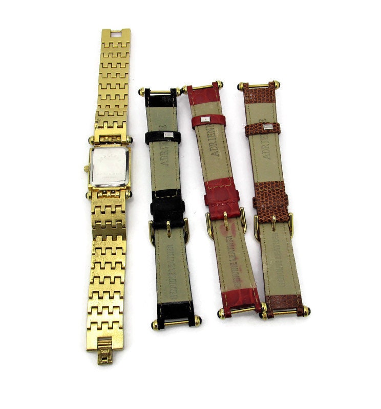 Real Collectibles by Adrienne Gold Watch /4 Changable Bands  display picture 2