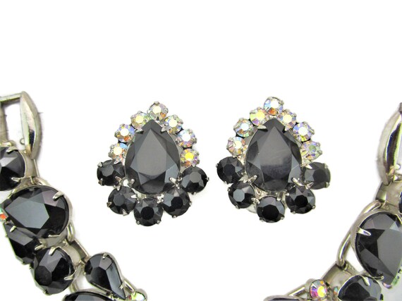 JULIANA D&E Bracelet Earrings Demi Parure/Jet Bla… - image 8