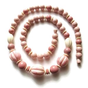 Vintage Avon Lucite Necklace, Chunky Boho Bead, 28"