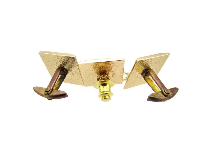 Toshikane 日本製カフスボタンセット/グリーンの中国龍/ホワイト