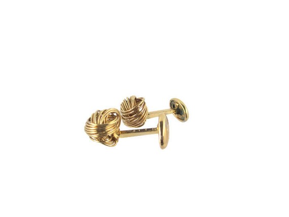 Pierre Cardin Cuff links/Gold Tone French Knot Cu… - image 5