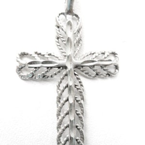 Vintage 925 Sterling Silver Filigree Cross Pendant - Etsy