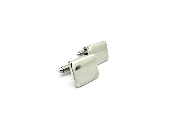 Engravable Rectangle Cufflinks/Squarish Signet St… - image 1