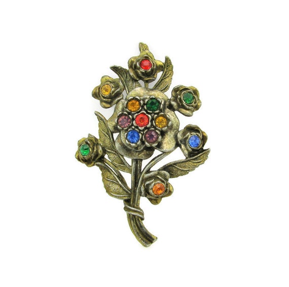 Little Nemo Flower Bouquet Brooch / LN/25 Large G… - image 4