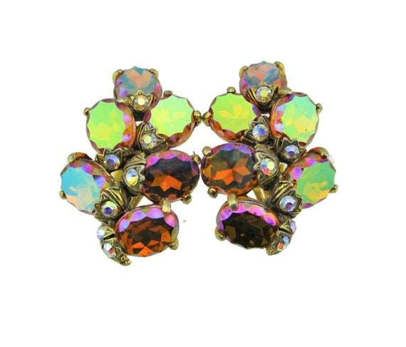 Elsa Schiaparelli Earrings/Grape Clusters/Topaz F… - image 10